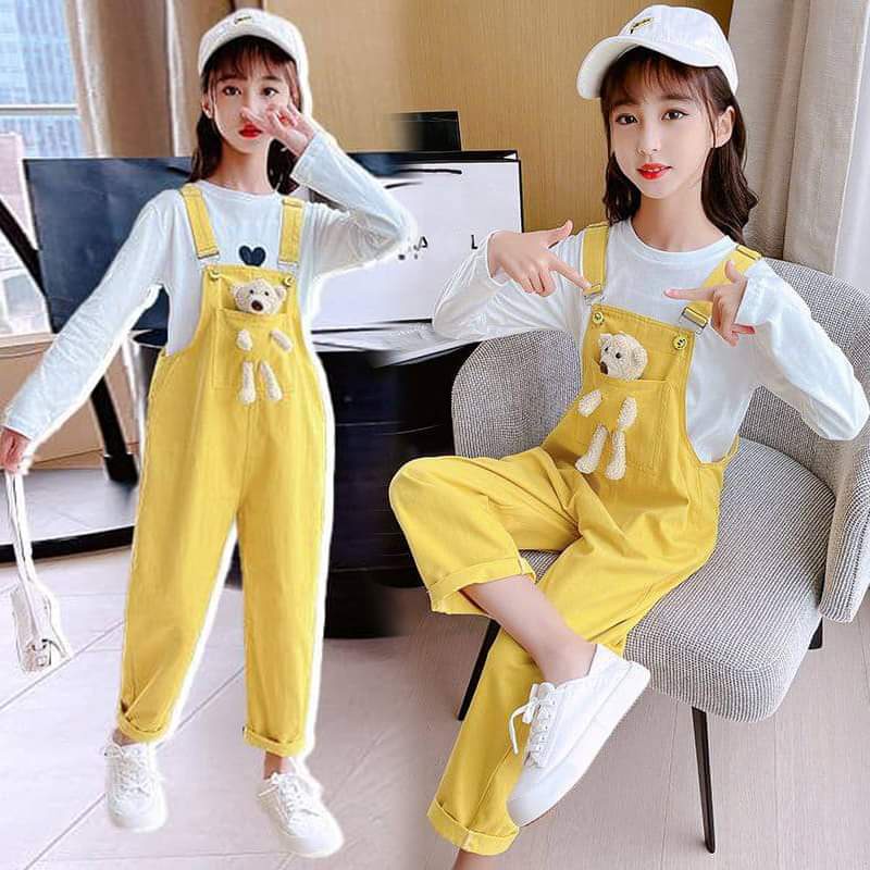 Overall Celana Anak Perempuan Love Doll Bear