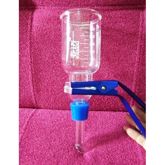 Set 3 pcs Vacuum Filtration Glass Funnel Clamp and Filter Head Rubber