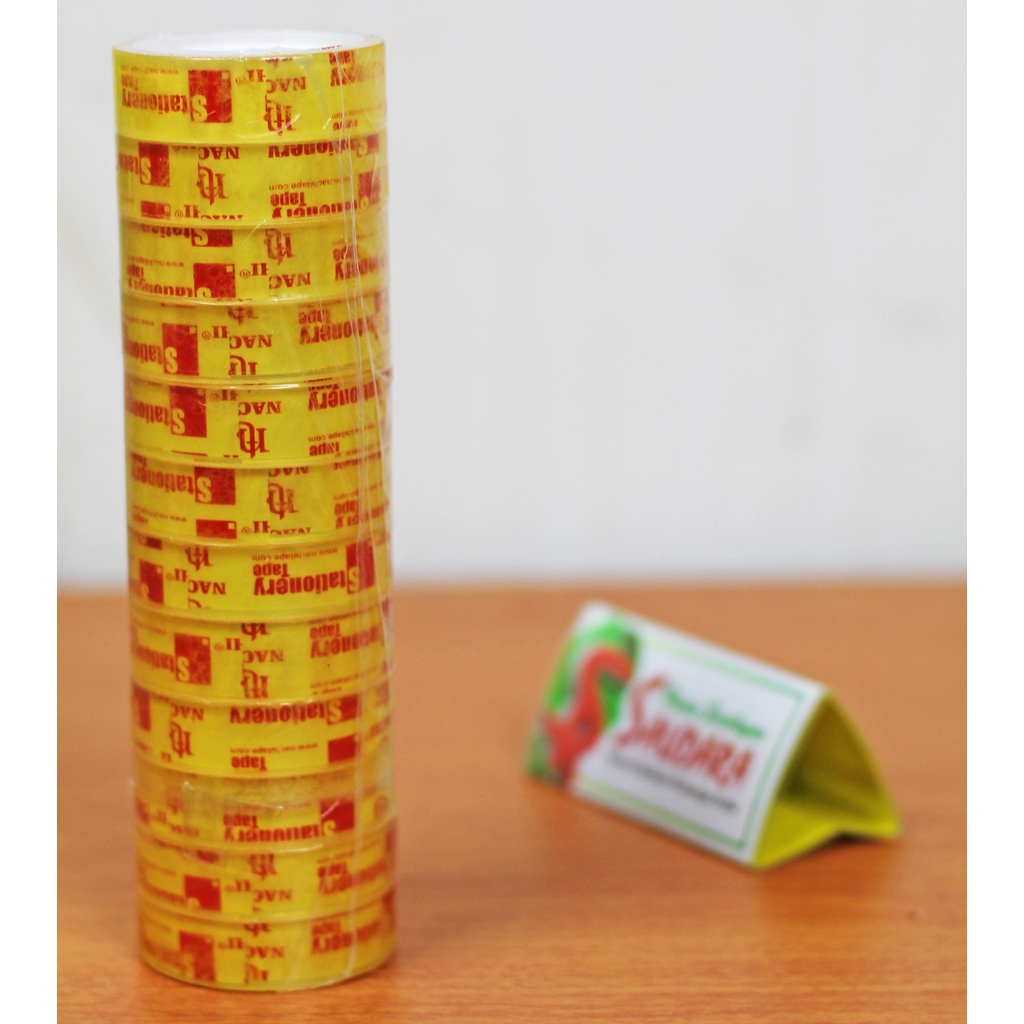 

Solasi Bening Nachi Kecil - Isolasi Tebal Kuat - Selotip Bening Tape Kecil Isi 12 pcs