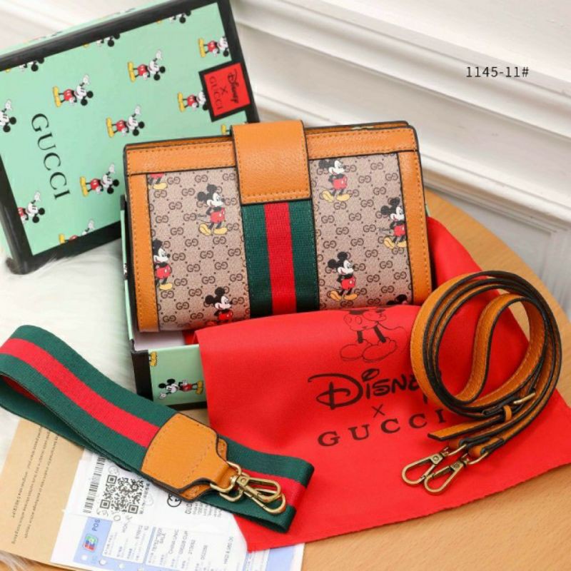 Disney Gucci Mickey print Sling Bag #1145-11