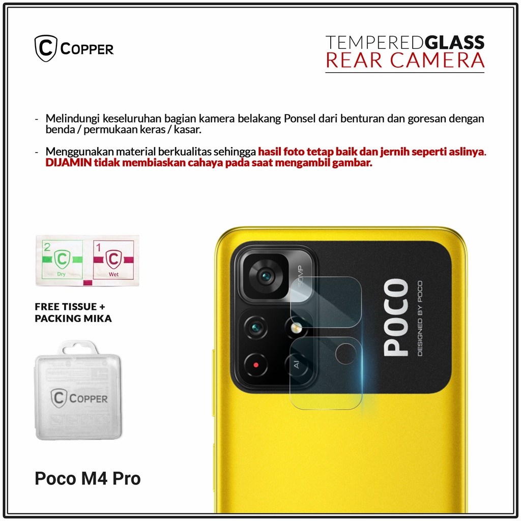 Poco M4 Pro - Copper Tempered Glass Kamera
