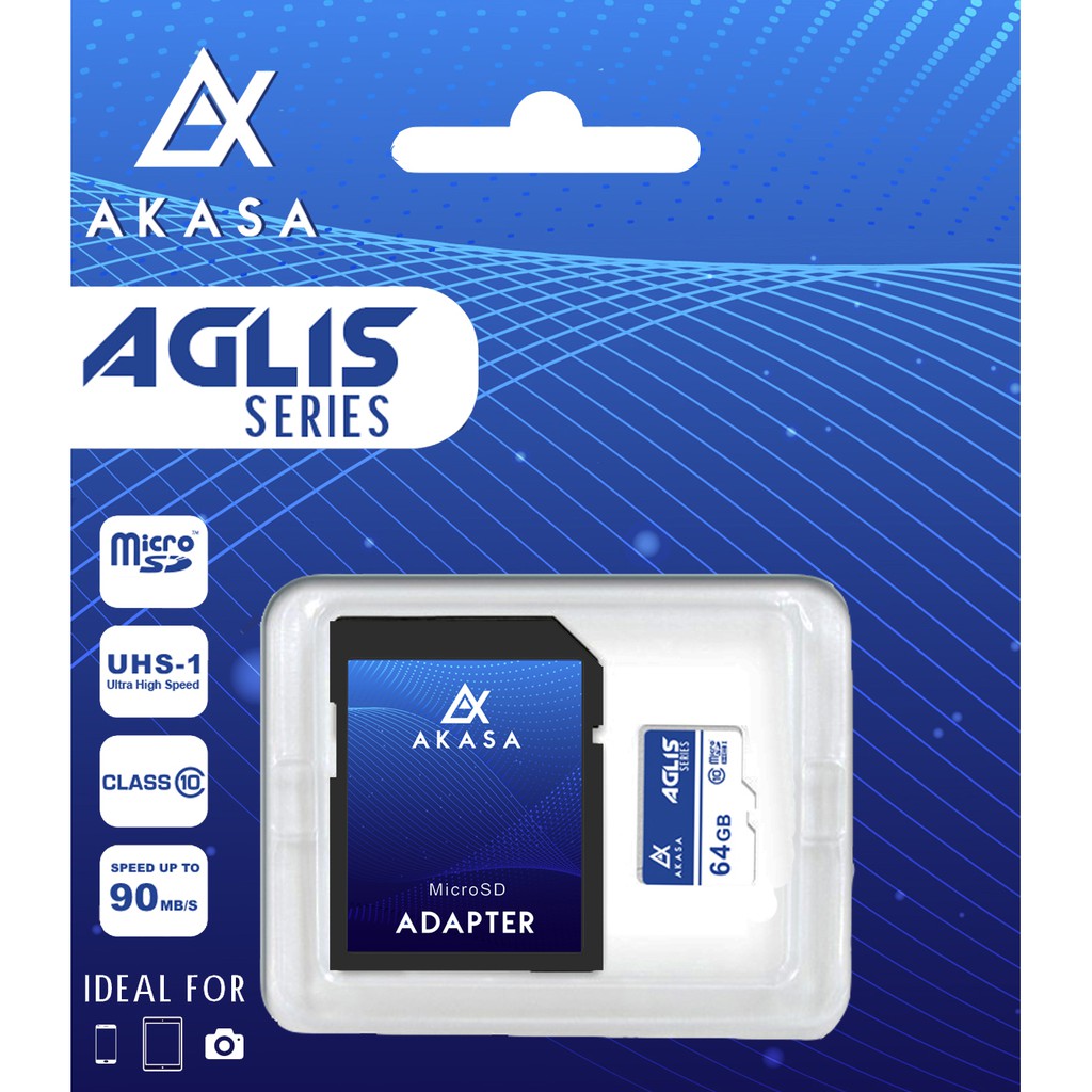 Akasa Micro SD 64 GB Aglis Series U3 Memory Card (Hyper Speed)