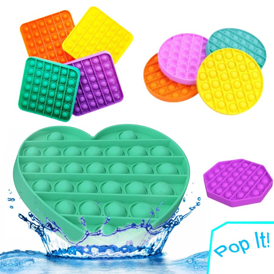 [UKURAN 12 CM] POP IT UKURAN BESAR / MAINAN ANAK POP IT WARNA WARNI / POP IT POLOS / POP IT RAINBOW
