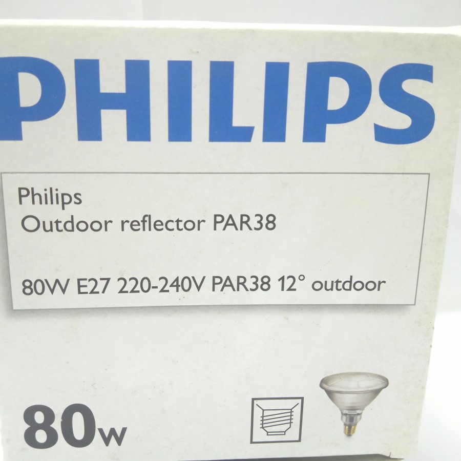 PHILIPS LAMPU FLOOD LIGHT E-27 80W 80 WATT PAR 38