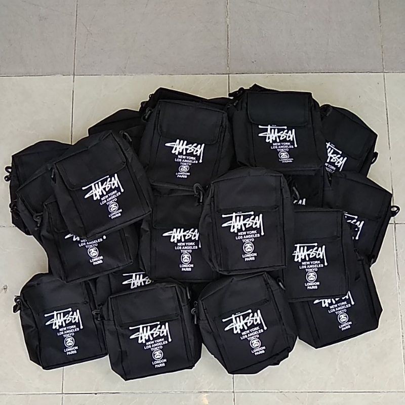 NAZRIL Tas Sling Bag Pria Mini / Tas Selempang Pria mini Stussy