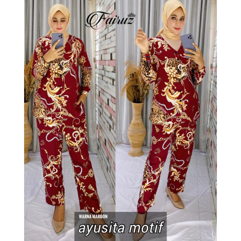 Daster Arab FAIRUZ AYUSITA Baju setelan Pajamas rayon