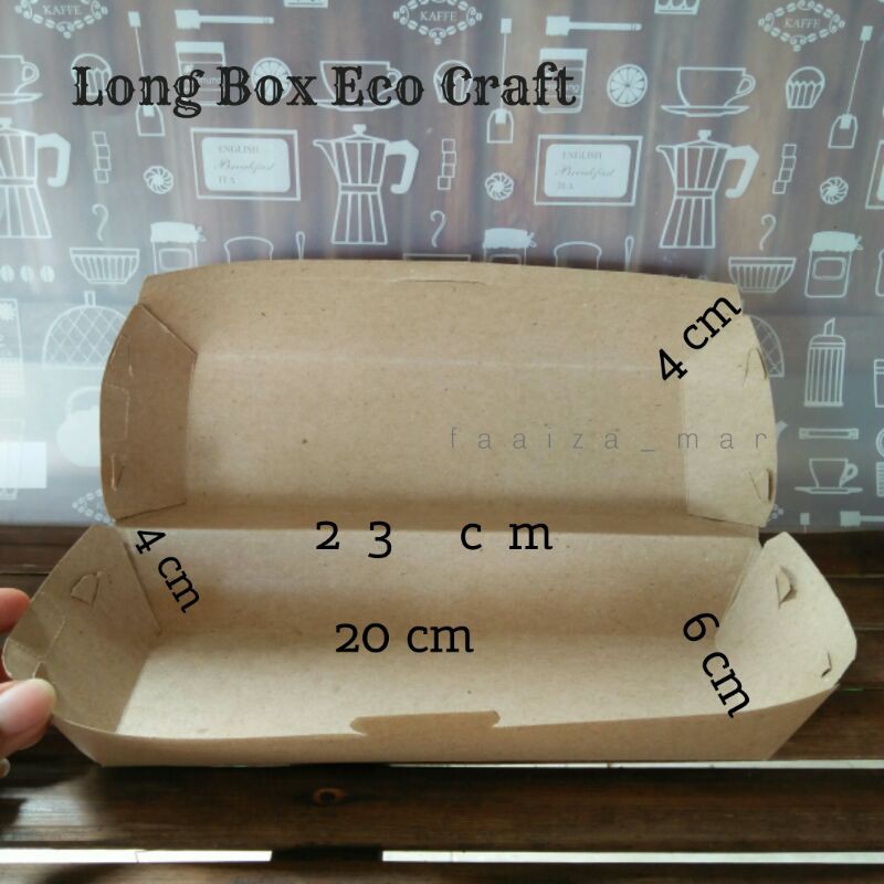 

Eceran Long Box Eco Kraft-Kardus Coklat Kemasan Sostel/Sosis/Corn Dog/Sempol/Coklat/Polos