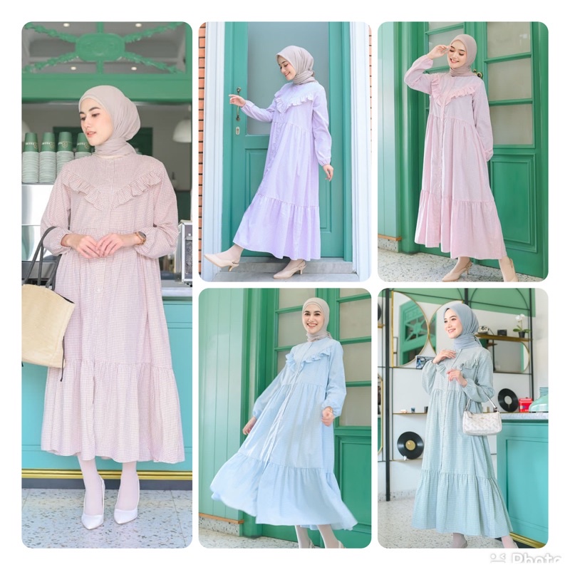 Yumna Dress Butik Chlaris (Ready Siap Kirim)