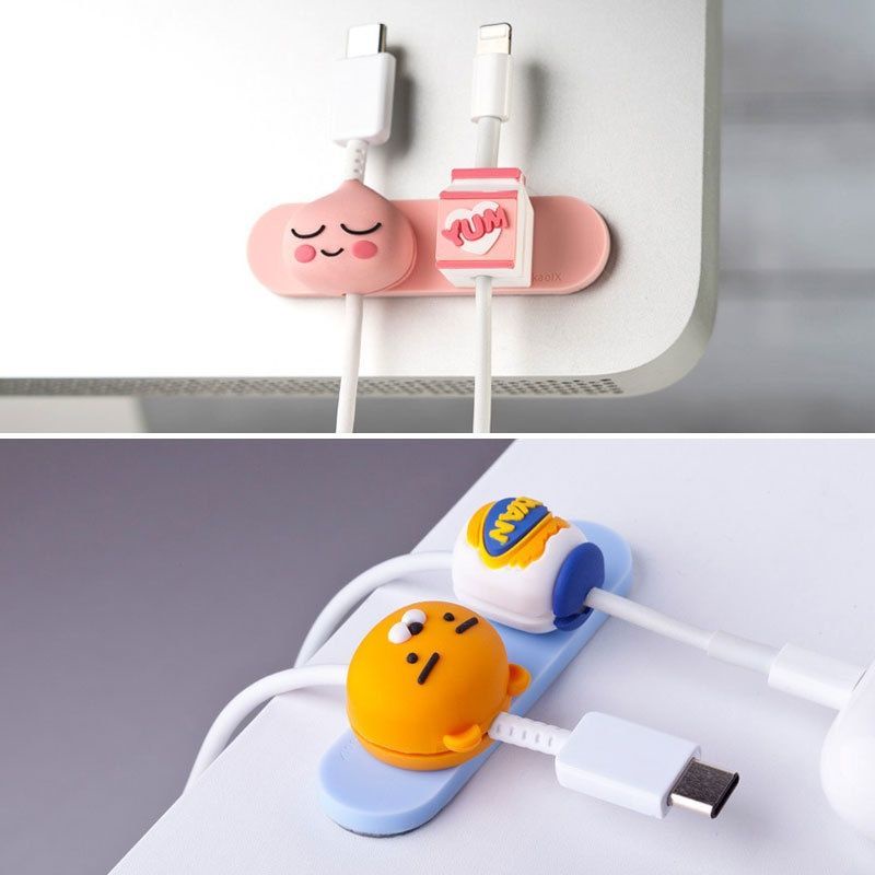 Winder Organizer Kabel Data / Charger Handphone Motif Kartun Lucu