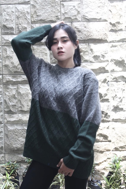 IMPORT BELI 2 GRATIS 1 Sweater Rajut Wool Musim Dingin Infinity Baju Winter Ken