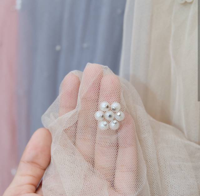 long tutu skirt with flower pearl