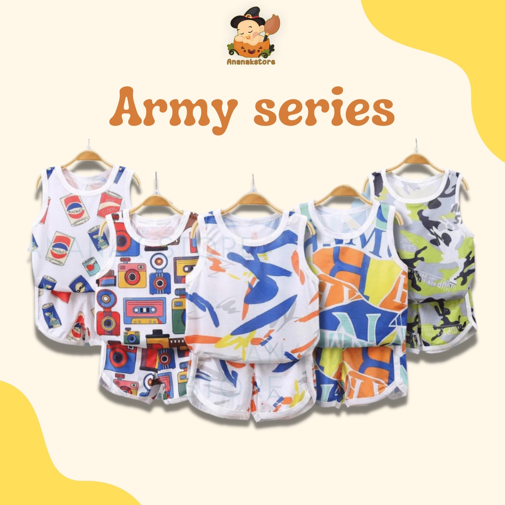 ANANAK - Baju bayi lengan pendek 0-4 TAHUN bahan super lembut dan adem / stelan bayi lucu setelan bayi import