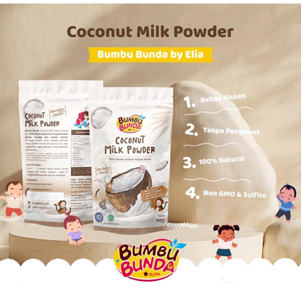 BUMBU BUNDA ELIA - COCONUT MILK POWDER 150GR / SANTAN MPASI