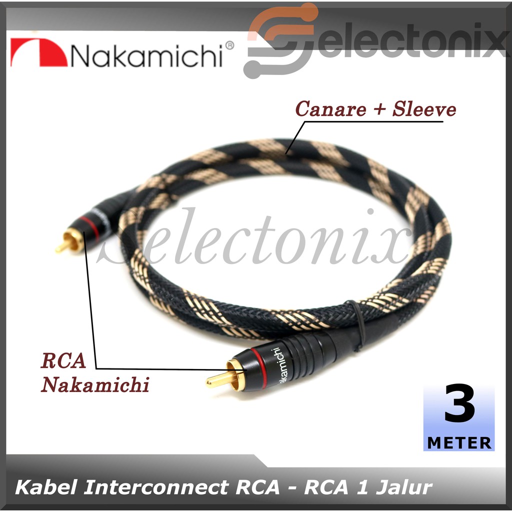 Kabel RCA Interconnect Sleeved | Nakamichi [3m]