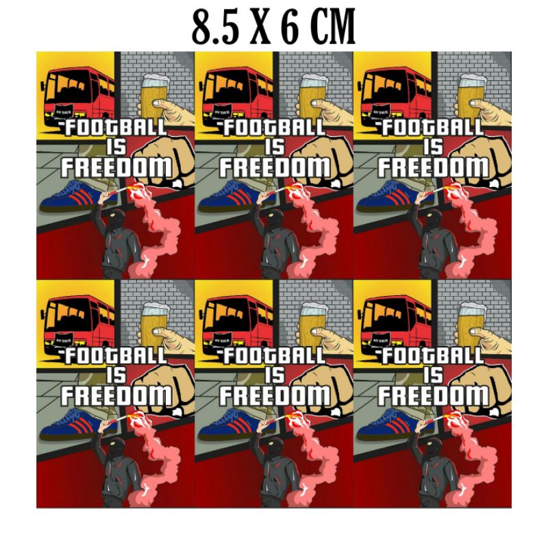 

Stiker Hooligan Football Freedom / Stiker Bola