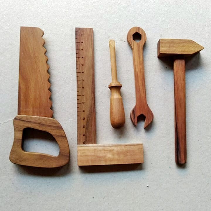 Mainan Anak Kayu Jati (Pertukangan)/ Miniatur Pertukangan / Mainan Kayu / Mainan edukasi