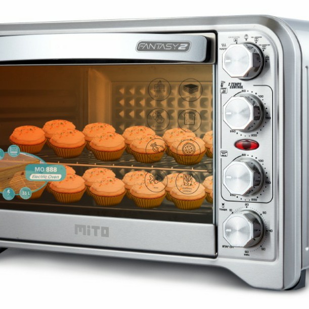 Oven Mito New Fantasy 2 MO-888 33 Liter Oven Listrik Mito FANTASY2 Low Watt MO888 Wood Handle NEW