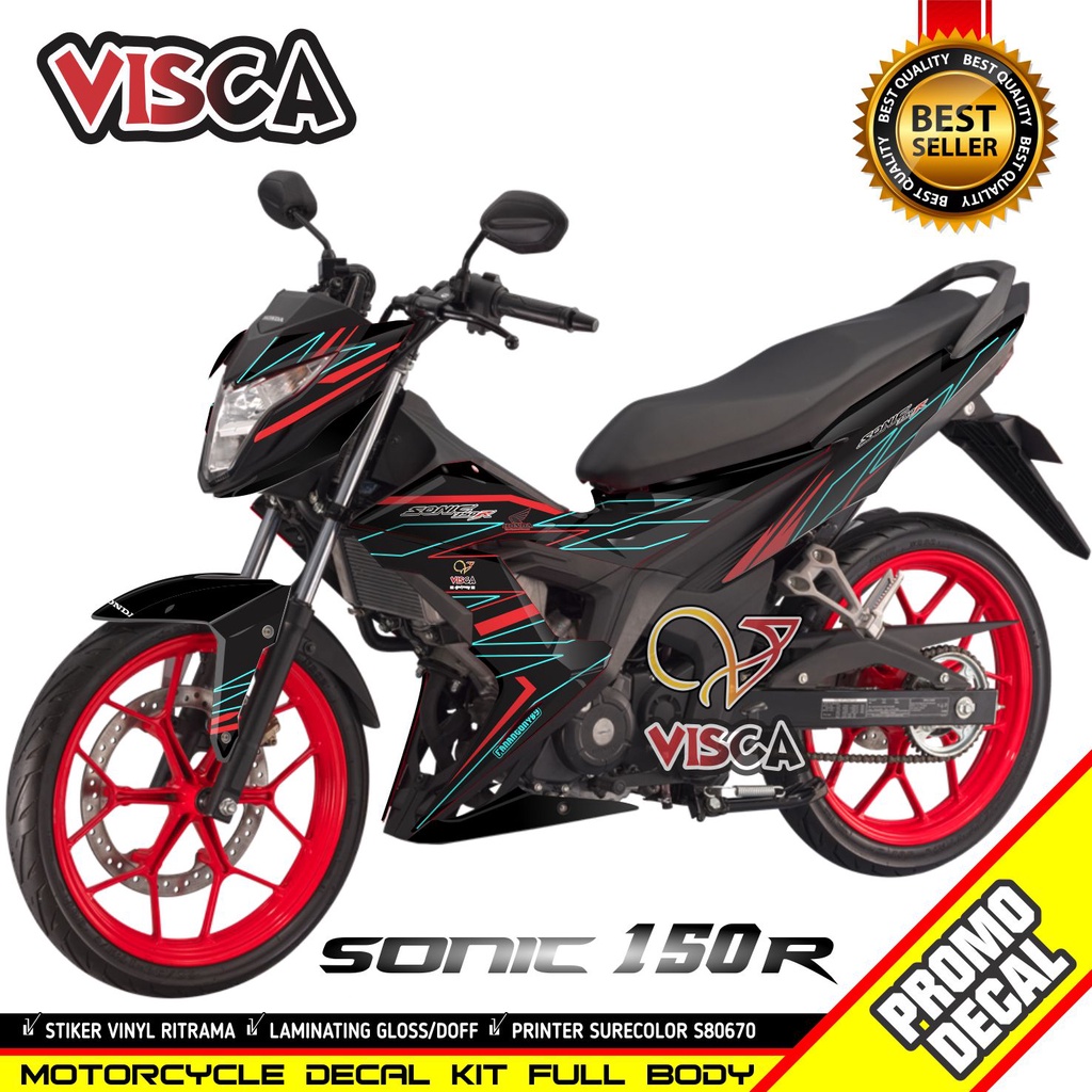 Decal Sonic 150r Full Body Stiker Sonic 150r Full Body Striping Honda Sonic 150r Road Race Striping 