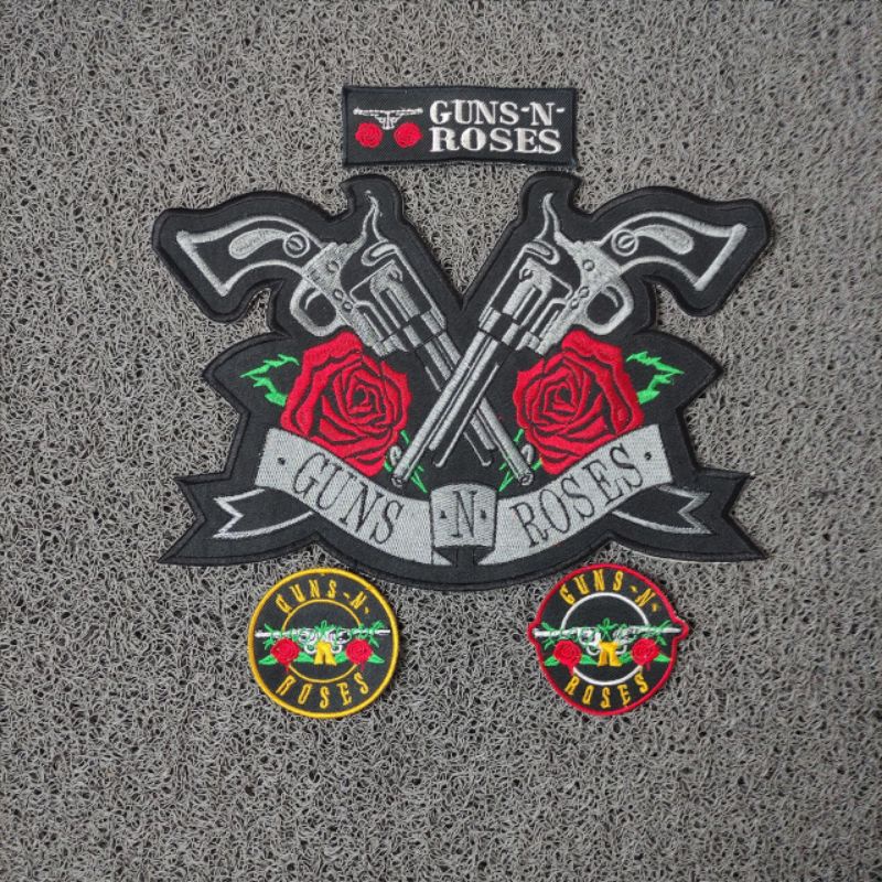 Backpatch Bordir Musik GNR Emblem Punggung Bordiran Kualitas Premium Patch Jaket Terbaru