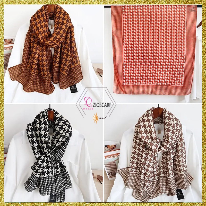 PASHMINA MOTIF LEOPARD RANTAI PREMIUM P533 HIGH QUALITY IMPORT ZIOSCARF syal kantor