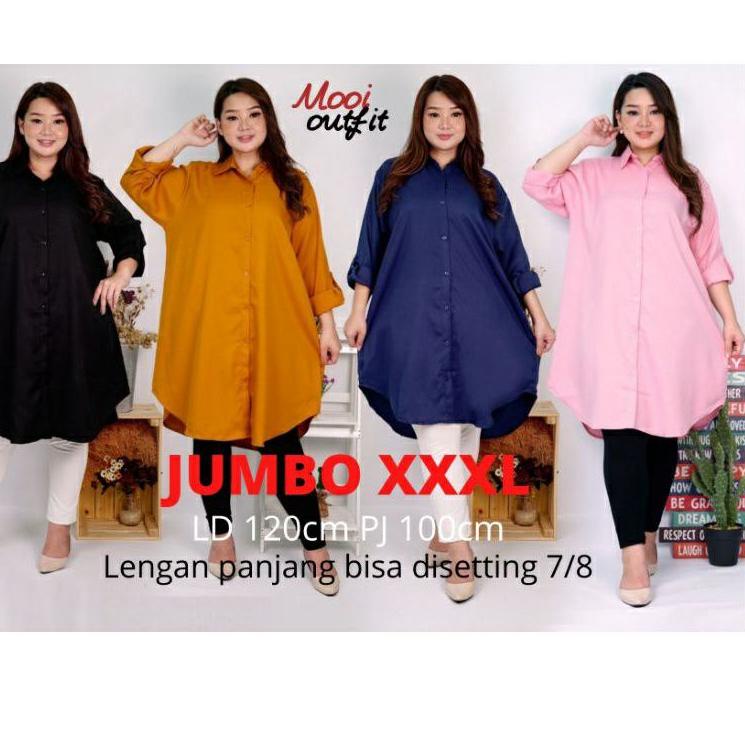 {Spn31au22ᵂ} LD 120 TUNIK JUMBO WANITA MOTIF POLOS
