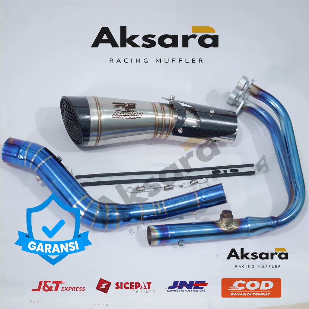 KNALPOT R9 HEADER FULLBLUE NINJA 250 FI KARBU MONO Z250 MT25 R25 CBR250RR CBR250RR KNALPOT RACING KN