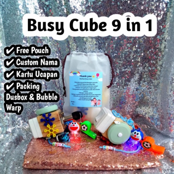 

BUSY CUBE / BUSY BLOCK / MAINAN MOTORIK DAN EDUKASI / MONTESSORI PLAY - 9 in 1 Murah