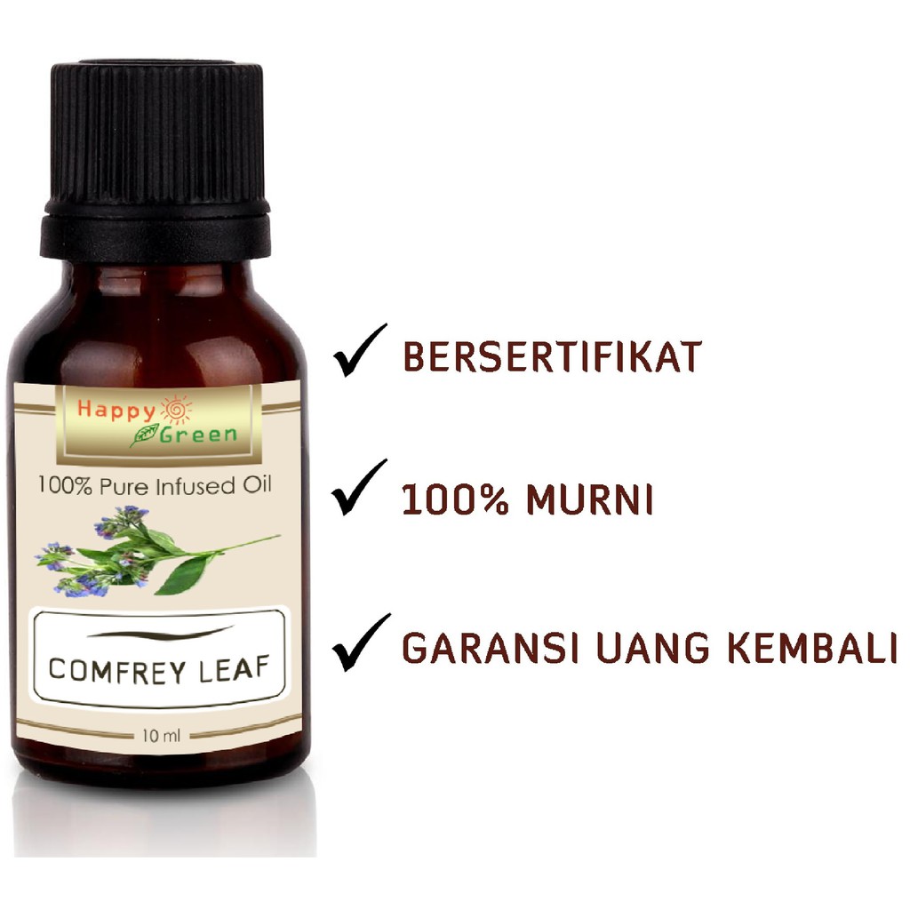 Bersertifikat Happy Green Comfrey Oil -Minyak Bunga Komprei Berstandar