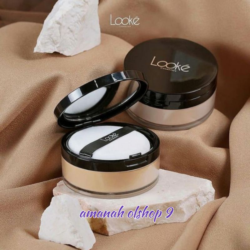 bedak tabur lacoco nasa holy smooth and blur loose powder looke bedak tabur waterproof anti luntur