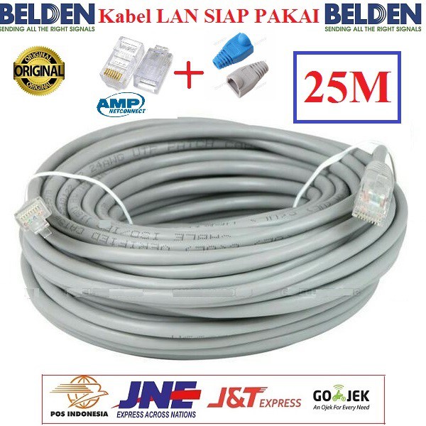 Kabel LAN Belden 25 M UTP RJ45 Cat5E ORIGINAL USA 25 Meter cat5 25m