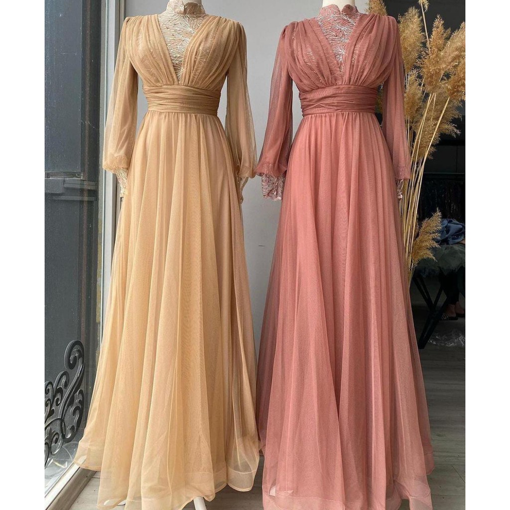 Dress Kondangan/ Gaun Tile/ Gaun Mewah