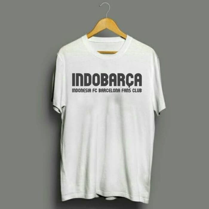 Kaos Tshirt Baju Combed 30S Indo Barca Indonesia Barcelona Fans