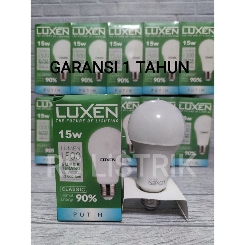 LUXEN LAMPU LED BULB 15W 15 WATT CLASSIC PUTIH 6500K CDL