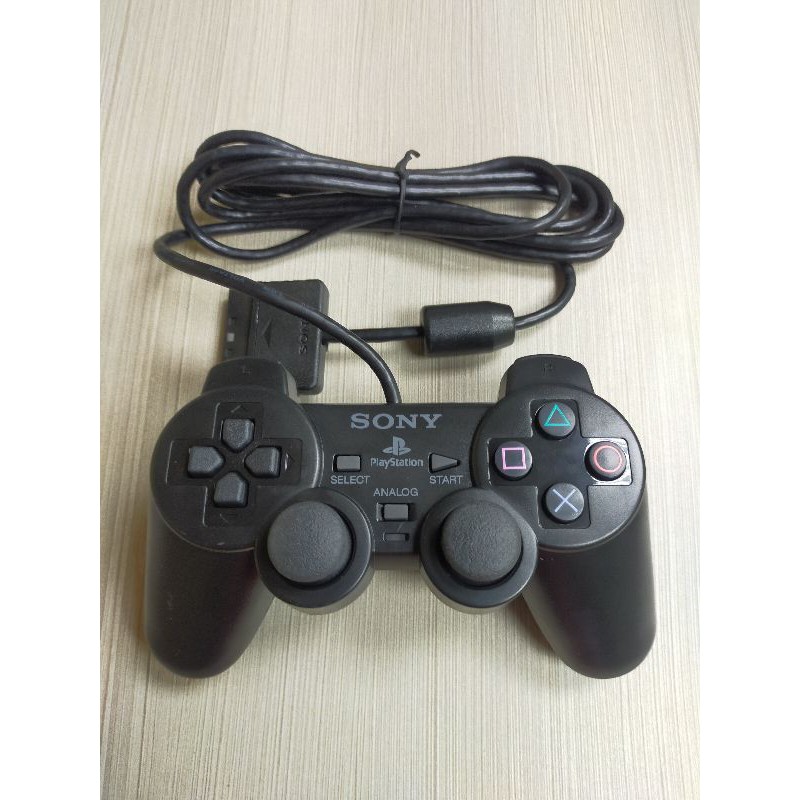 STIK PS2 DUALSHOCK GETAR ORIGINAL PABRIK KABEL ORI SERAT - BEST QUALITY