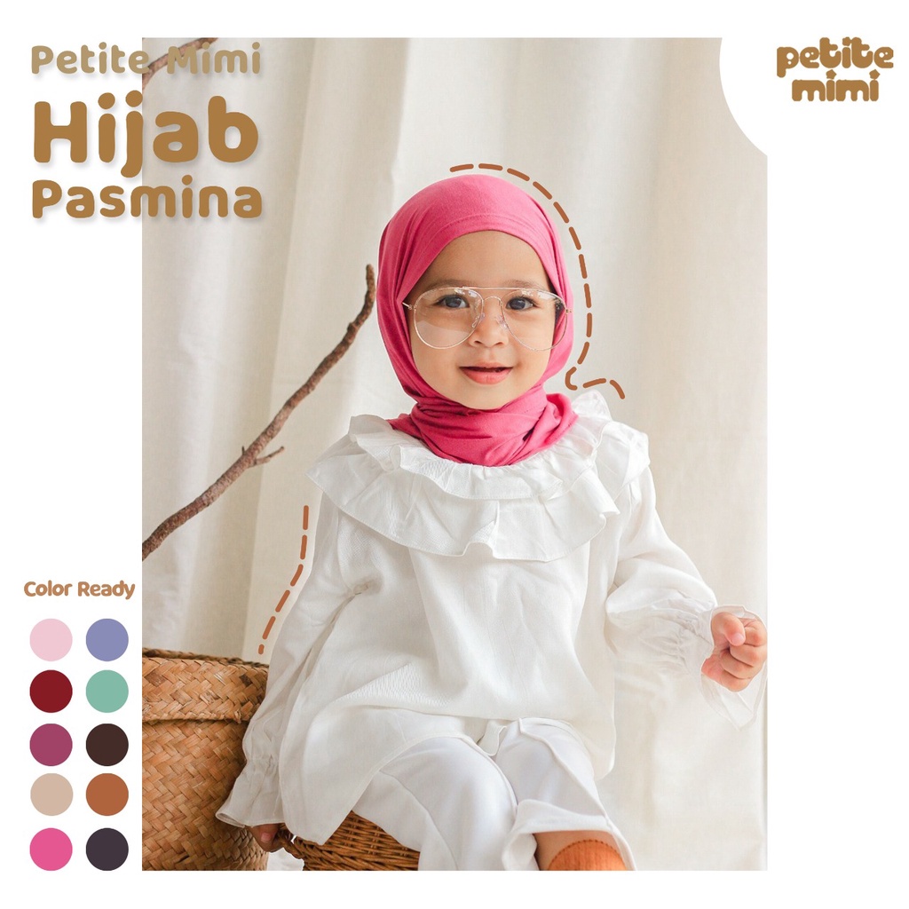 Petite Mimi - Hijab Bayi Pashmina Bayi Kerudung Bayi SNI  0-2 Tahun - Hijab Pasmina (Tersedia varian warna dan ukuran)