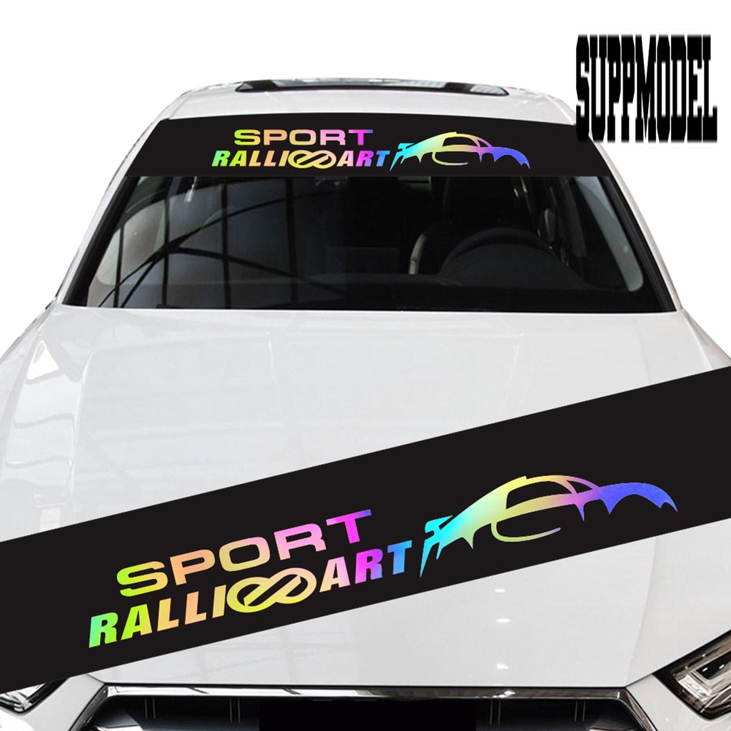 Stiker Vinyl Motif Tulisan Good Visual Effect Tahan Panas Untuk Kaca Depan Mobil