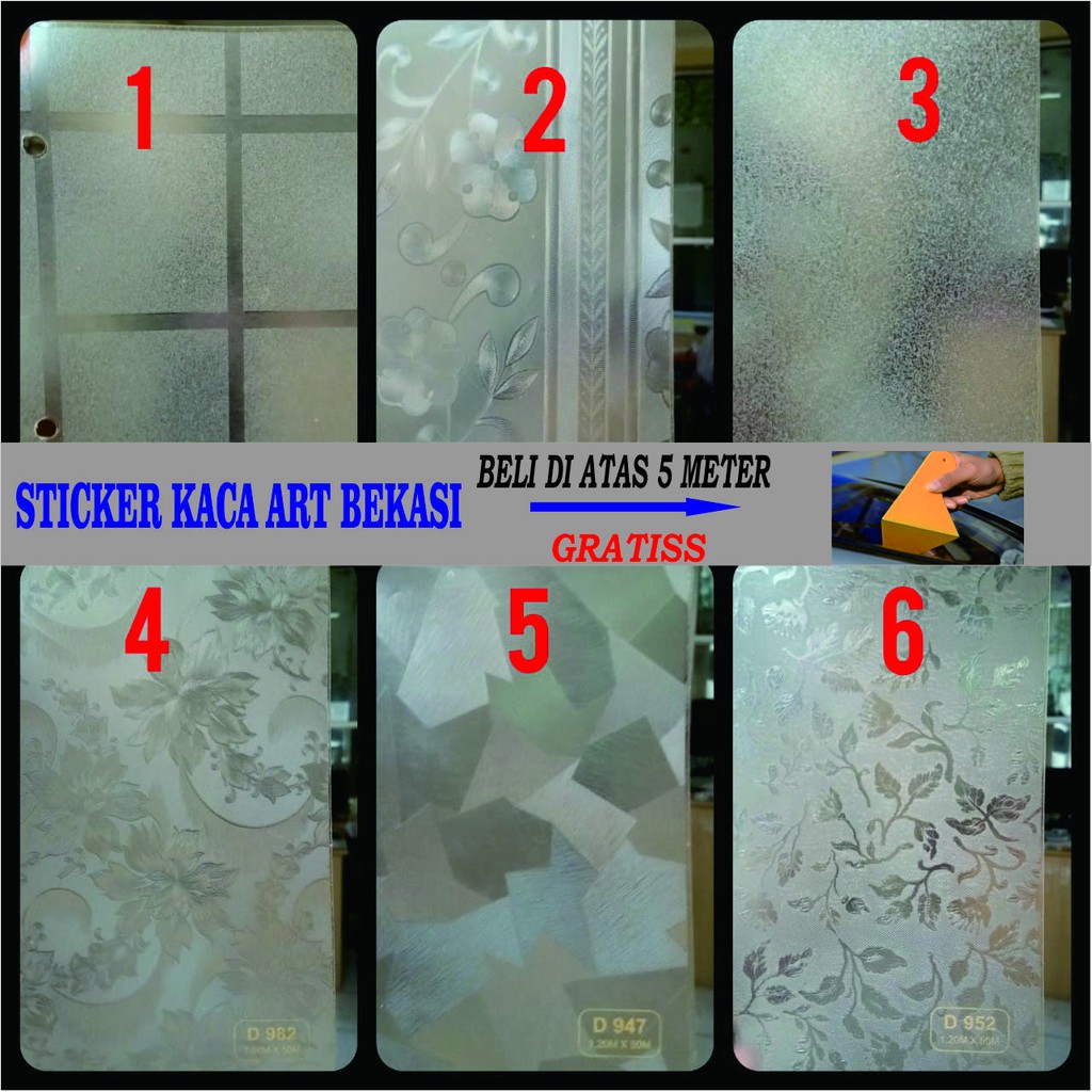 STIKER KACA JENDELA / STICKER KACA JENDELA MURAH / STIKER KACA MOTIF L120 GLITTER