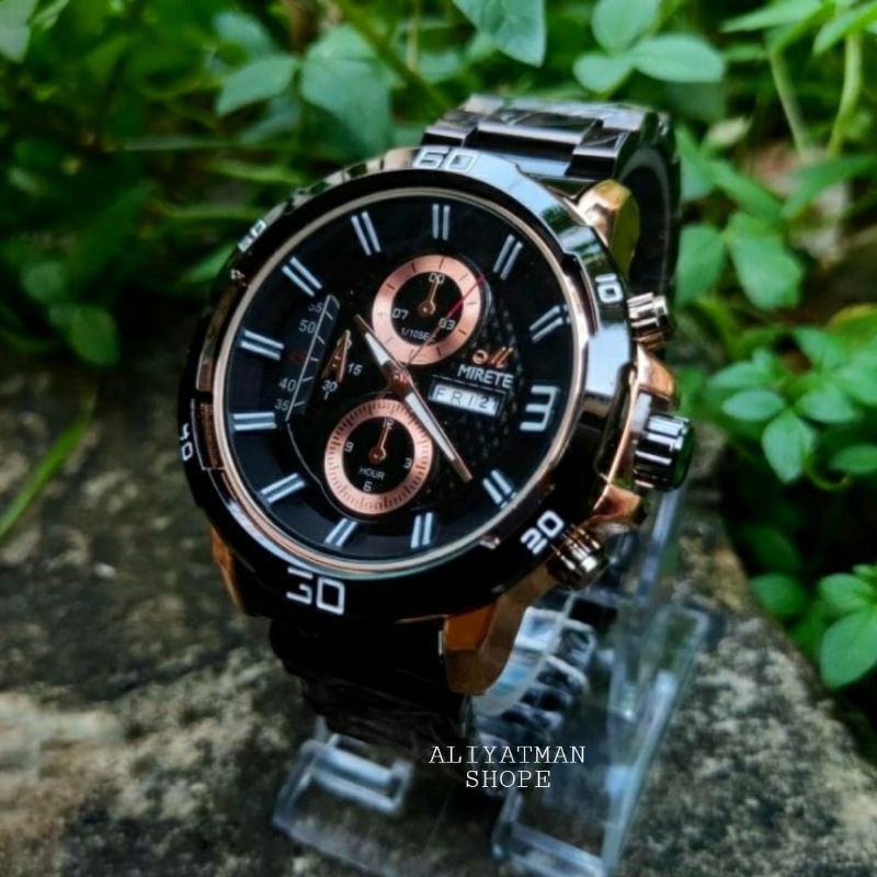 MIRETE SPORT TERBARU JAM TANGAN PRIA TAHAN AIR MIRETE ORIGINAL HITAM ROSGOLD TERLARISS  FITUR TANGGAL HARI JAM TANGAN PRIA JAM TANGAN COWOK RANTAI STAINLIS COD TERBARU JAM KASUAL PRIA TAHAN AIR MIRETE_MIRETE_MIRETE