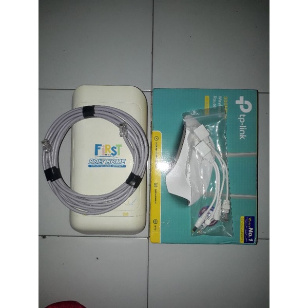 Modem Bolt Titan BL400 Outdoor Unlock + TP - Link WR840N + Kabel LAN 8 Meter + POE Injector