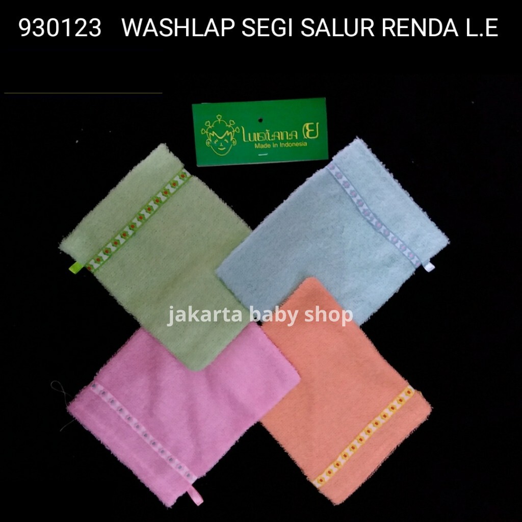 WASHLAP TANGAN POLOS WARNA/ SEGI SALUR/ SAPU TANGAN LUSIANA E