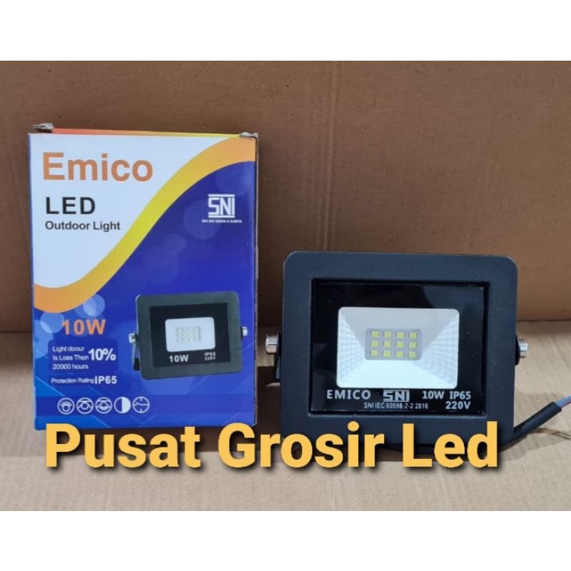 Lampu Sorot Emico 10 watt Cahaya putih Dan Kuning / Lampu Tembak Emico 10 watt Putih Dan Kuning