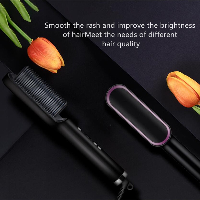 [ BISA COD ] Catok Sisir Pelurus Rambut Hair Straightener Curler 2 in 1 catokan sisir listrik