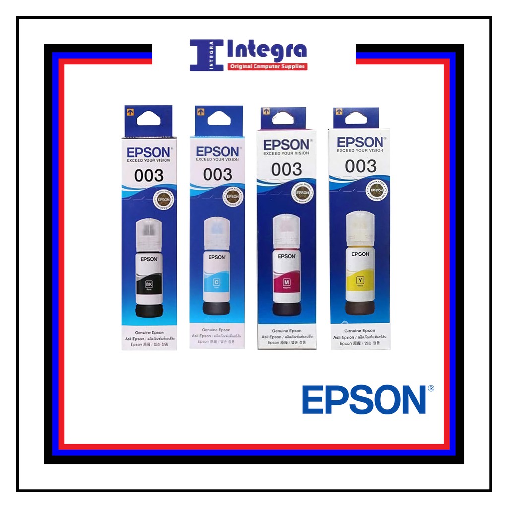 Tinta Epson 1 Set 003 ( Bk, C, M, Y ) Original