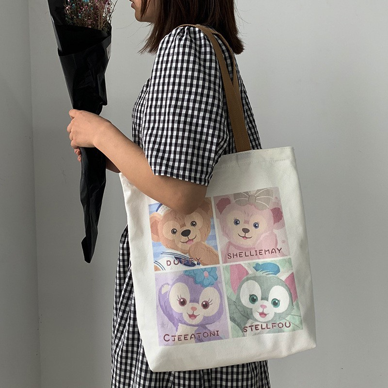 TC-82 tas kanvas canvas import shoulder bag bahu korea jepang bear