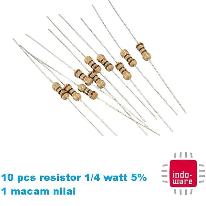 R Resistor 24 ohm 1/4 watt 5% paket 10 pcs invepow21 dijamin