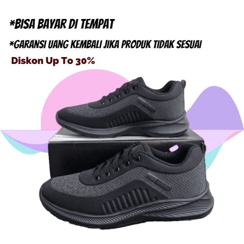 SEPATU SEKOLAH HITAM BLACK NEW PRIA WANITA SEPATU SPORT