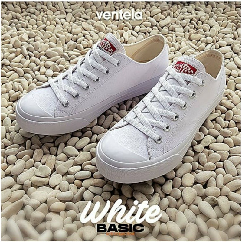 Ventela Basic White - Lite Collection / Sepatu Sneakers Cowok dan Cewek