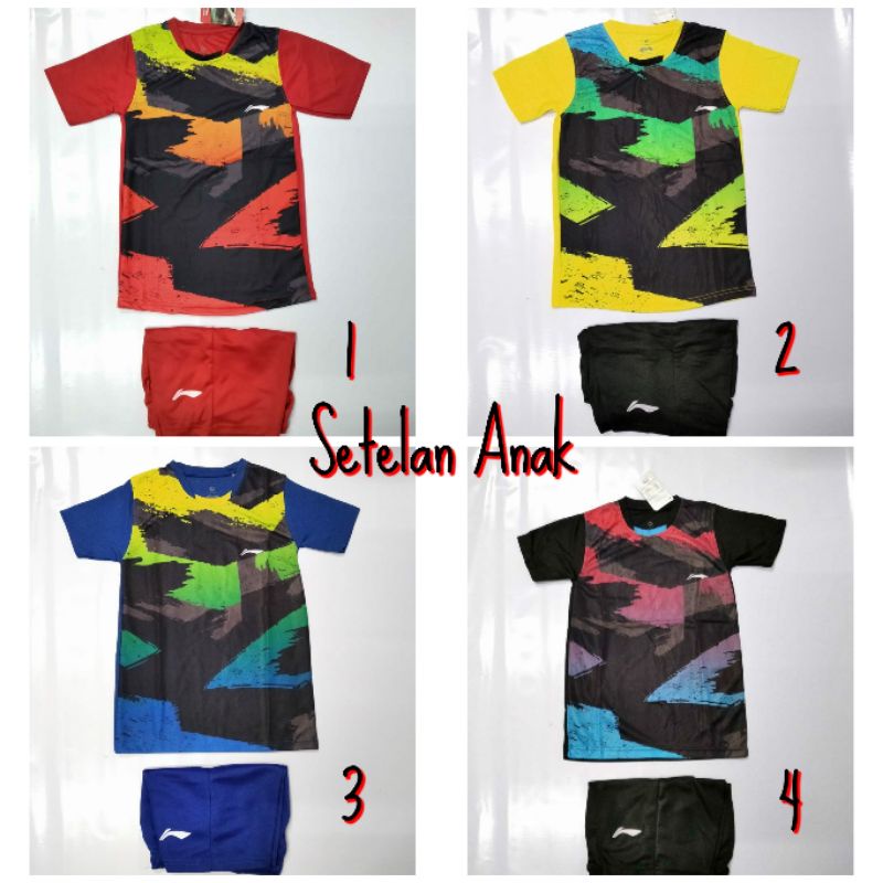 BAJU SETELAN OLAHRAGA BADMINTON LINING JUNIOR 03