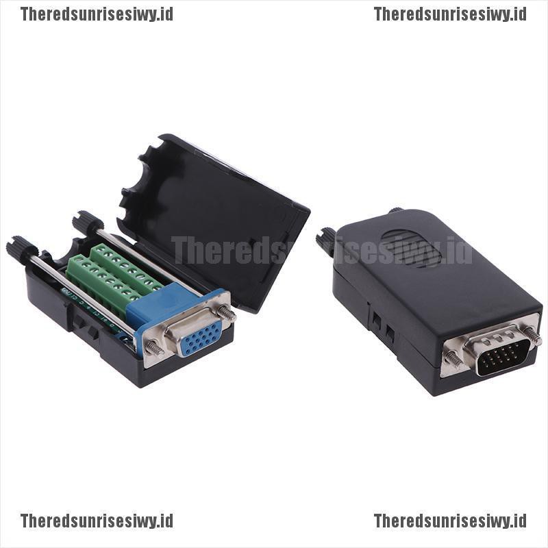 CC Connector Terminal xz D-SUB db15 VGA Male 3 rows 15 Pin