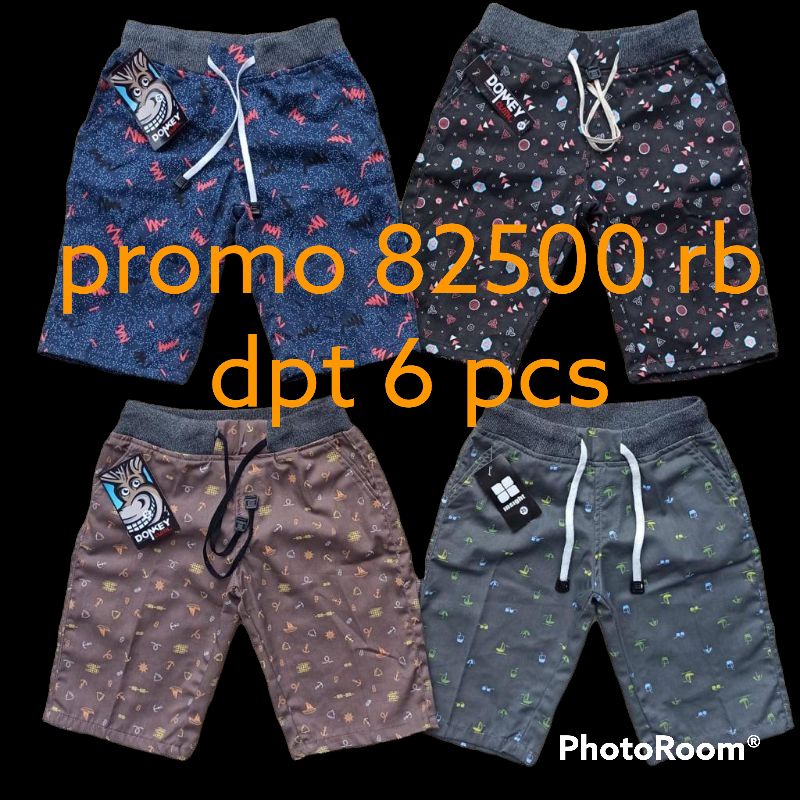 ( PROMO CELANA PENDEK ANAK ) celana tanggung motif anak laki laki celana chinos motif printing
